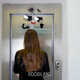 Doodland Boy in elevator