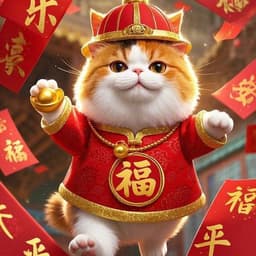 新年祝福猫