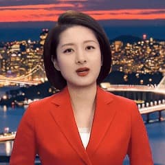 红衣服短发女主持人