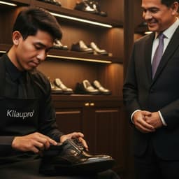 peniaga kedai tengah mempromosikan Kilaupro