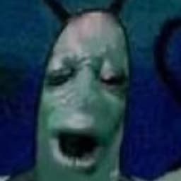 A terrible recreation of Plankton (Screaming)