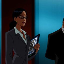 Secretaria de máscara negra