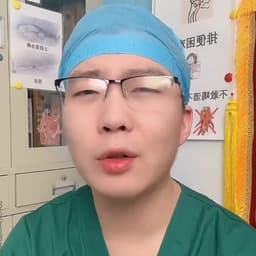 蓝帽眼镜男护士