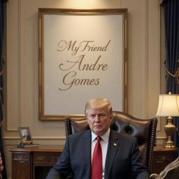 Meu amigo André, Presidente Donald Trump 